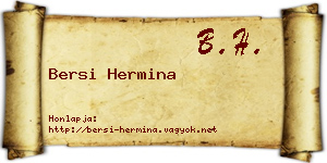Bersi Hermina névjegykártya